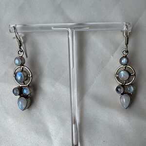 Labradorite/Moonstone 925 Dangles 🌙🎆✨🪩